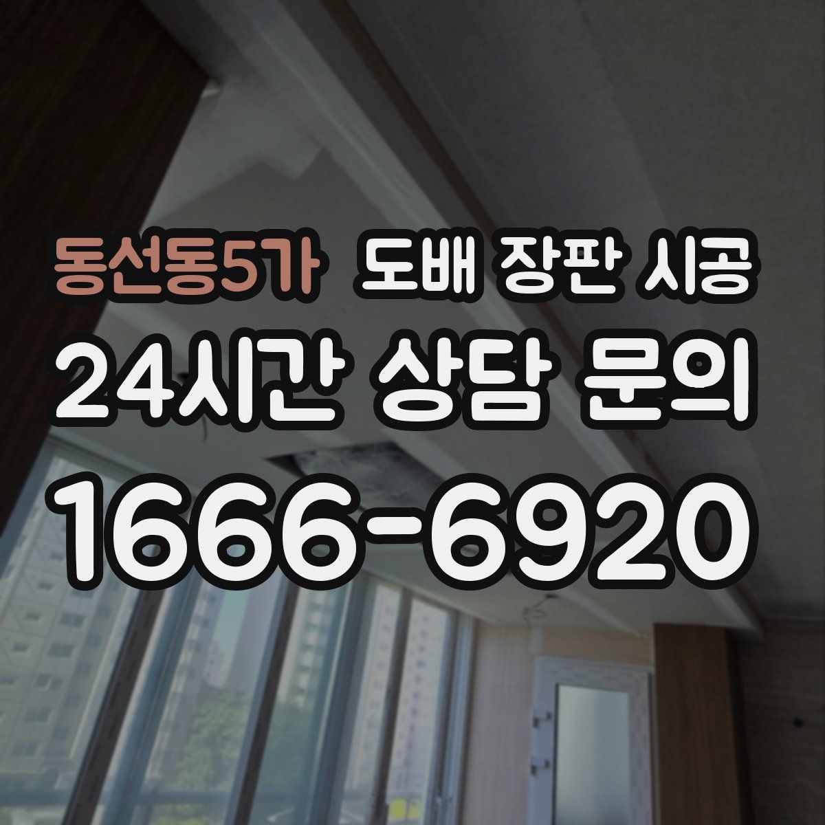 동선동5가 도배 장판 시공
