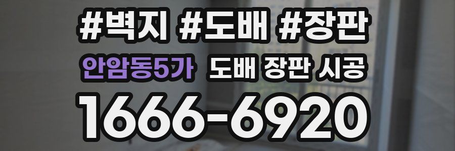 안암동5가 도배 장판 시공