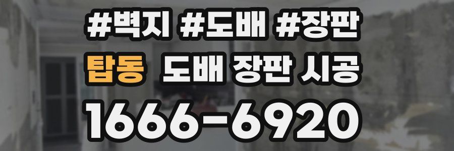 탑동 도배 장판 시공
