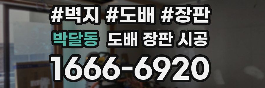 박달동 도배 장판 시공