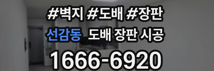 선감동 도배 장판 시공
