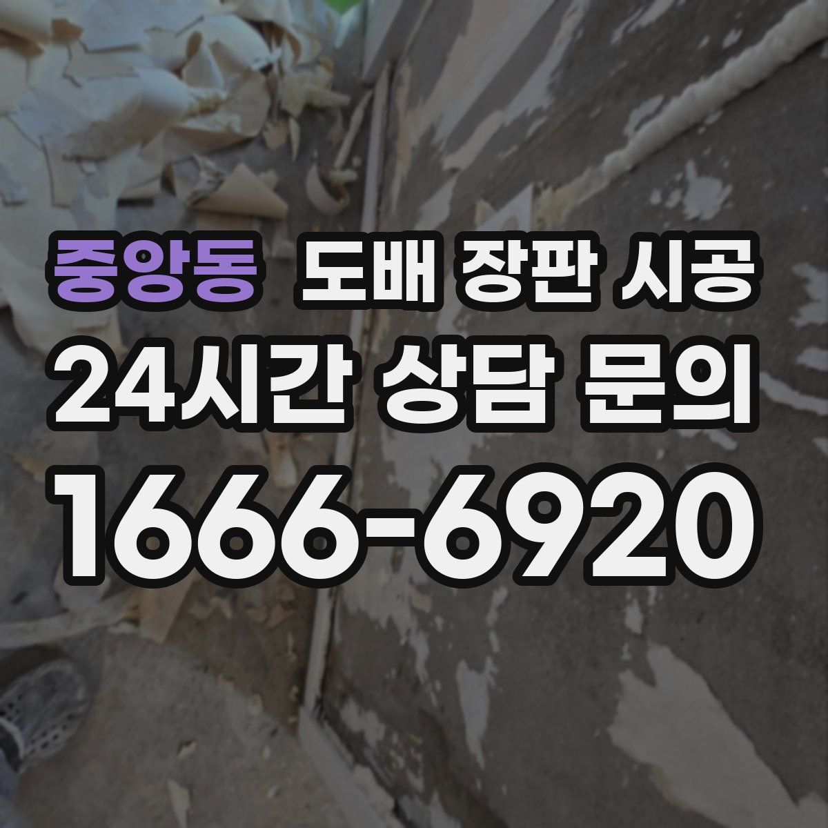 중앙동 도배 장판 시공