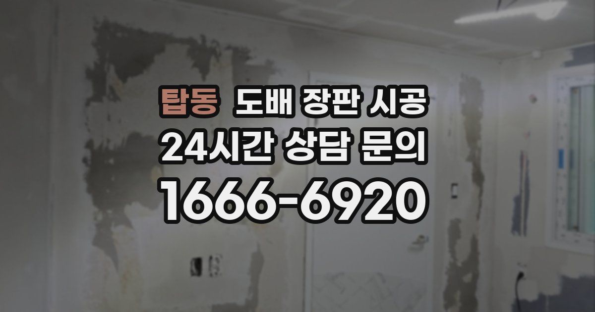탑동 도배 장판 시공