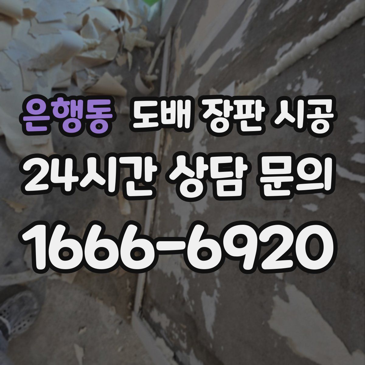 은행동 도배 장판 시공