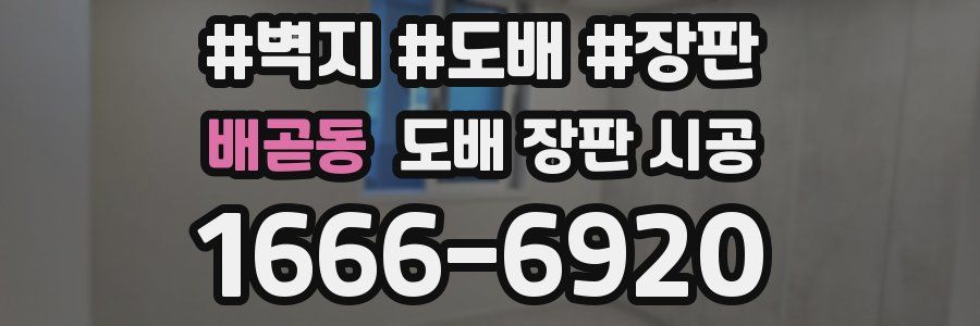 배곧동 도배 장판 시공