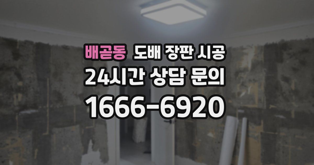 배곧동 도배 장판 시공