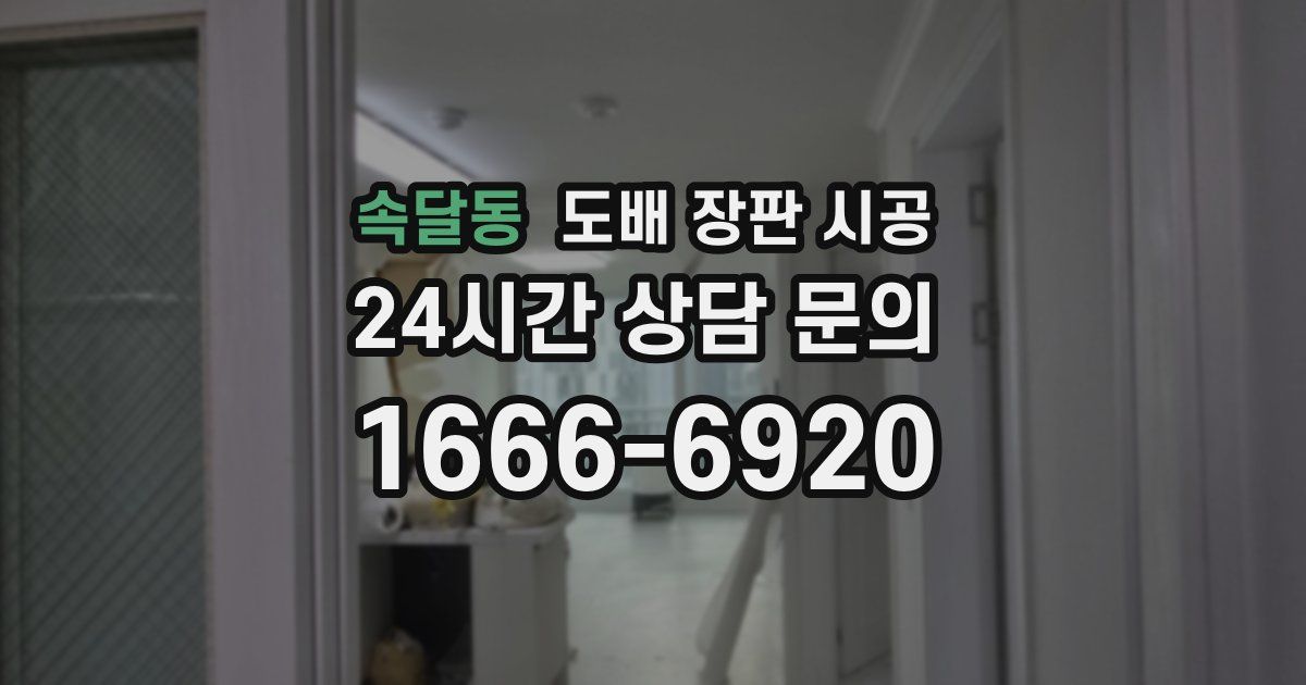 속달동 도배 장판 시공