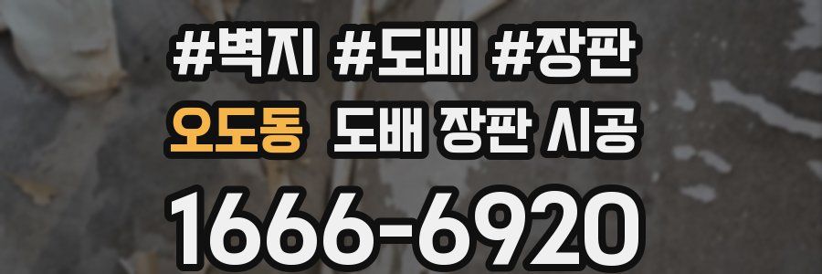 오도동 도배 장판 시공