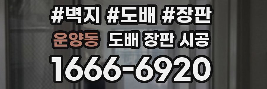 운양동 도배 장판 시공