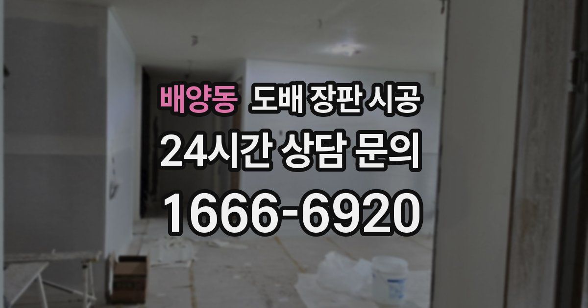 배양동 도배 장판 시공
