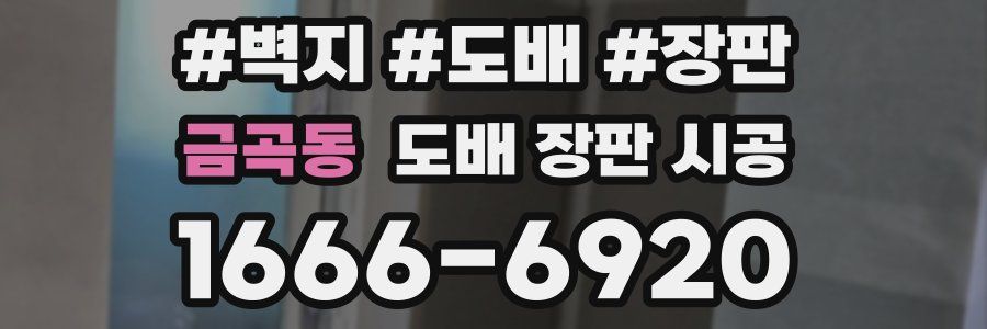 금곡동 도배 장판 시공