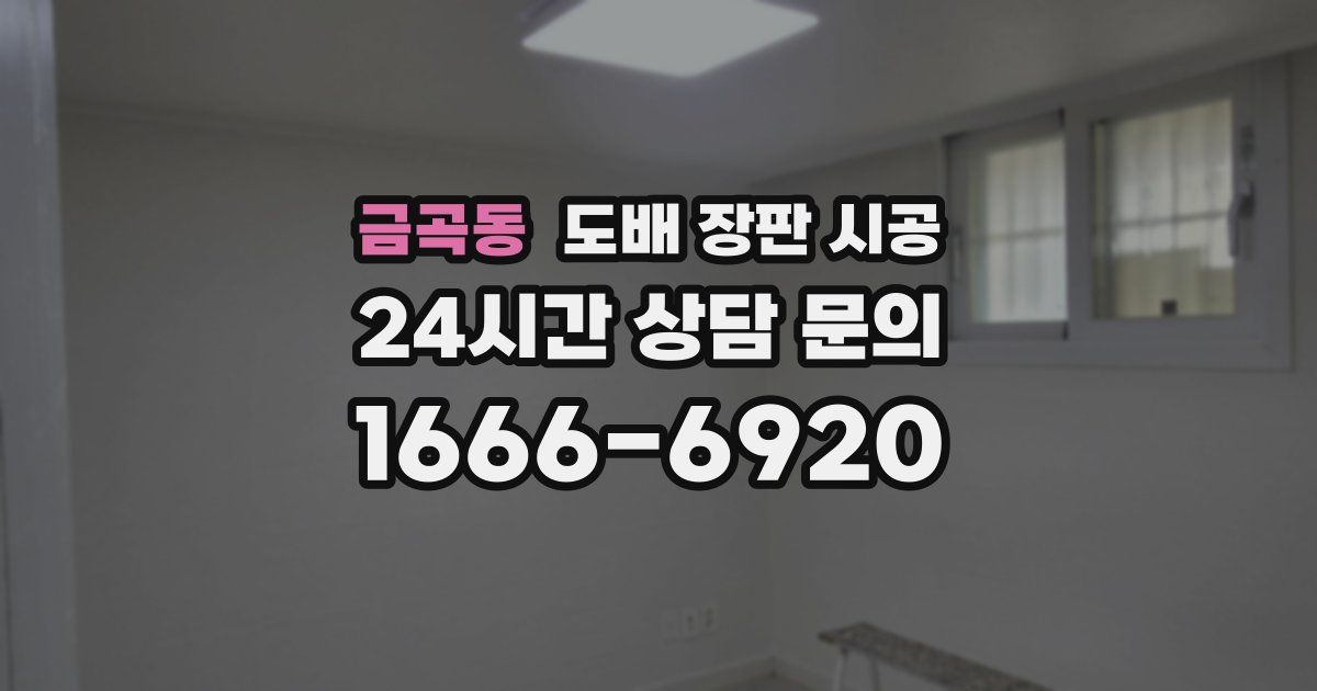 금곡동 도배 장판 시공
