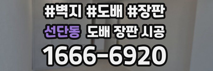 선단동 도배 장판 시공