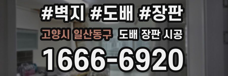 고양시 일산동구 도배 장판 시공