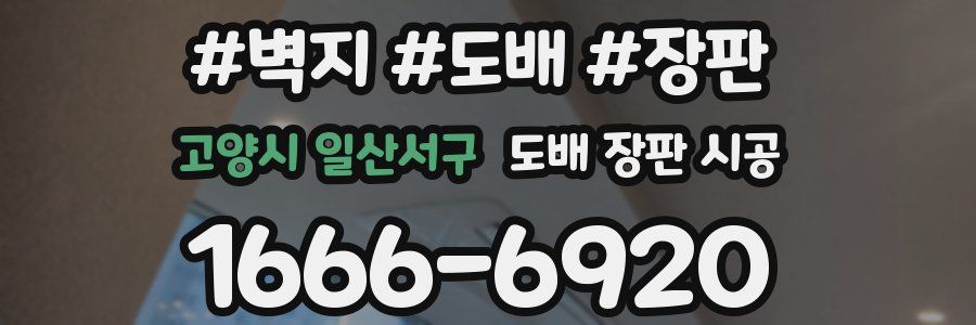 고양시 일산서구 도배 장판 시공