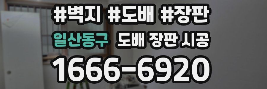 일산동구 도배 장판 시공