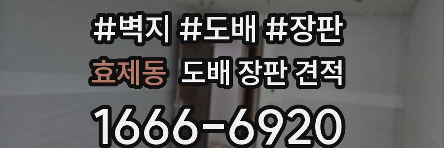 효제동 도배 장판 견적