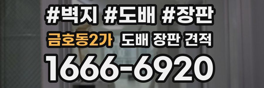 금호동2가 도배 장판 견적
