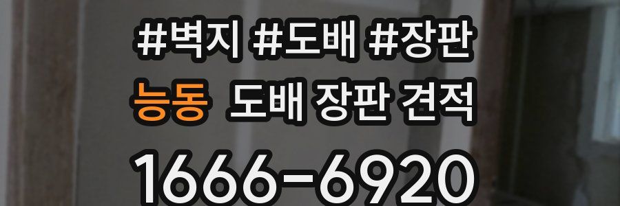 능동 도배 장판 견적