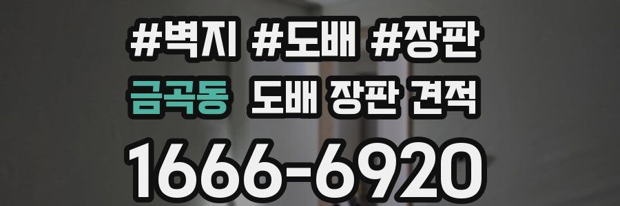 금곡동 도배 장판 견적