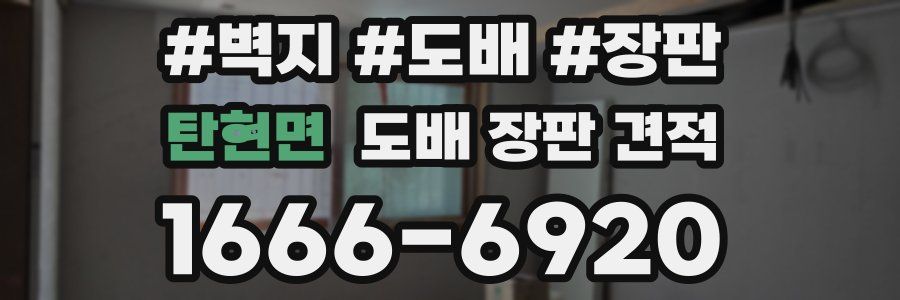 탄현면 도배 장판 견적