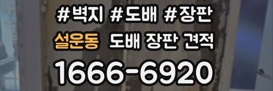 설운동 도배 장판 견적