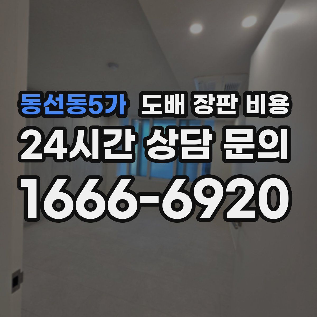 동선동5가 도배 장판 비용