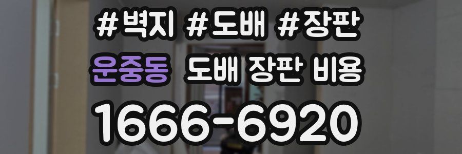 운중동 도배 장판 비용