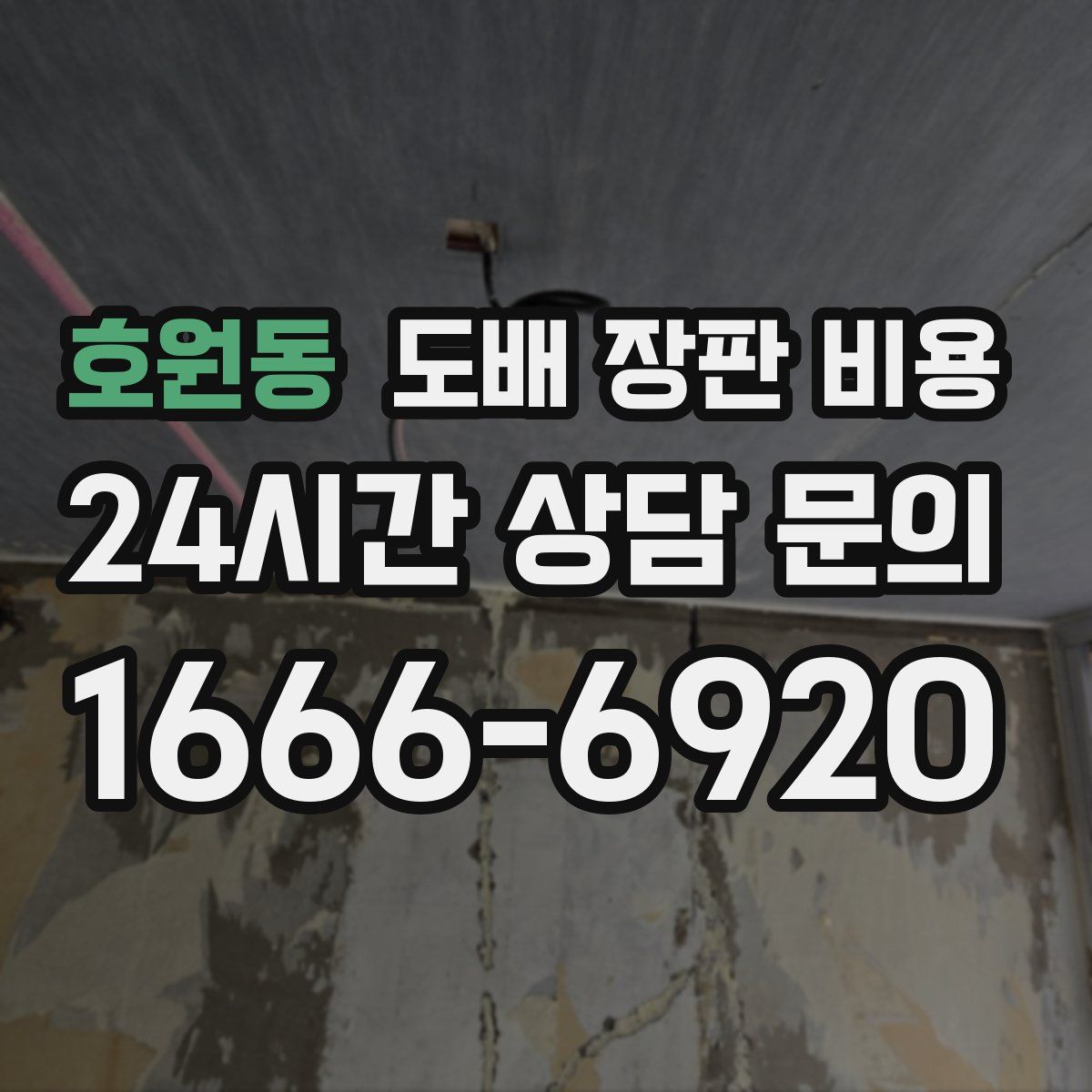 호원동 도배 장판 비용