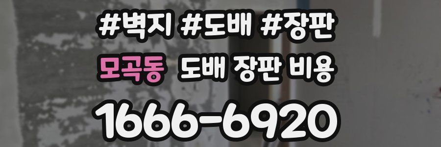 모곡동 도배 장판 비용