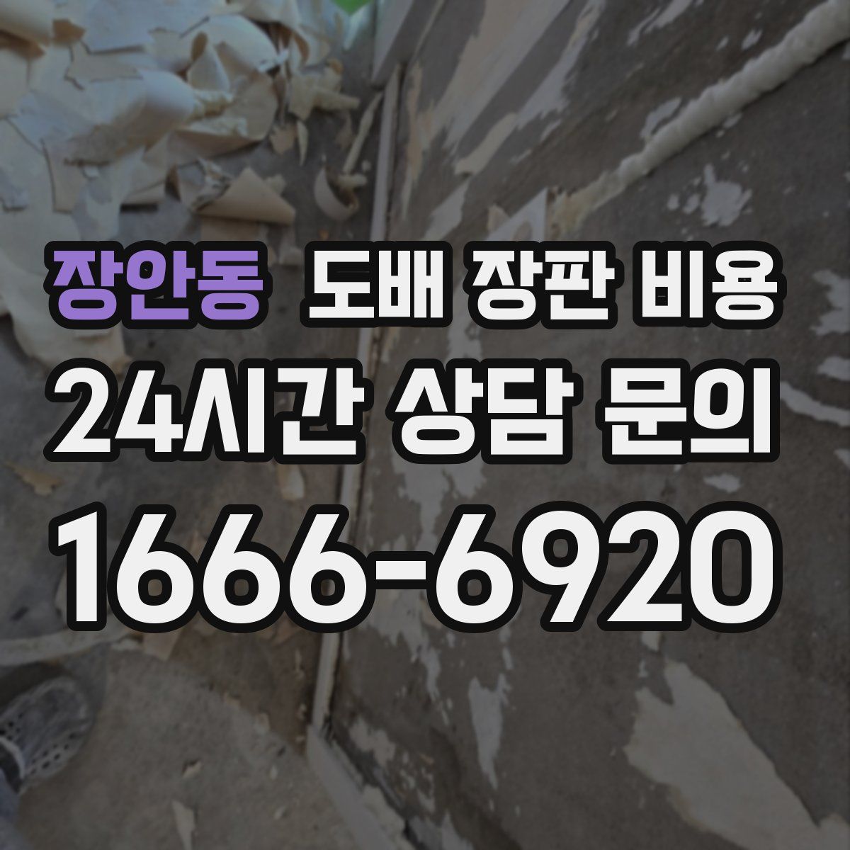 장안동 도배 장판 비용