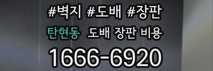 탄현동 도배 장판 비용