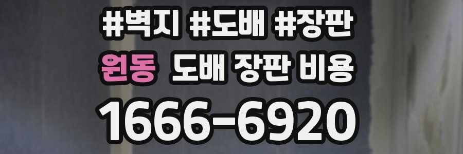 원동 도배 장판 비용