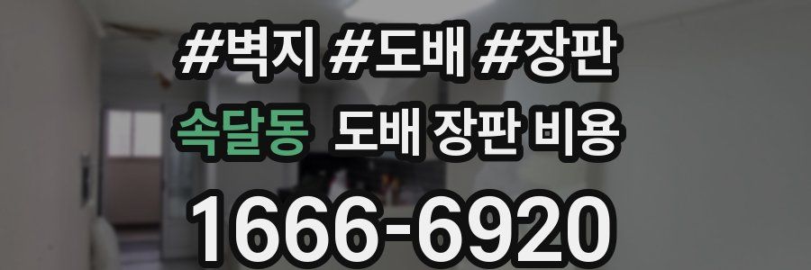 속달동 도배 장판 비용