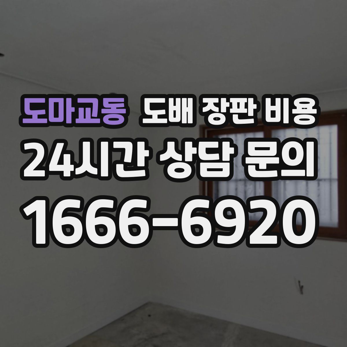 도마교동 도배 장판 비용