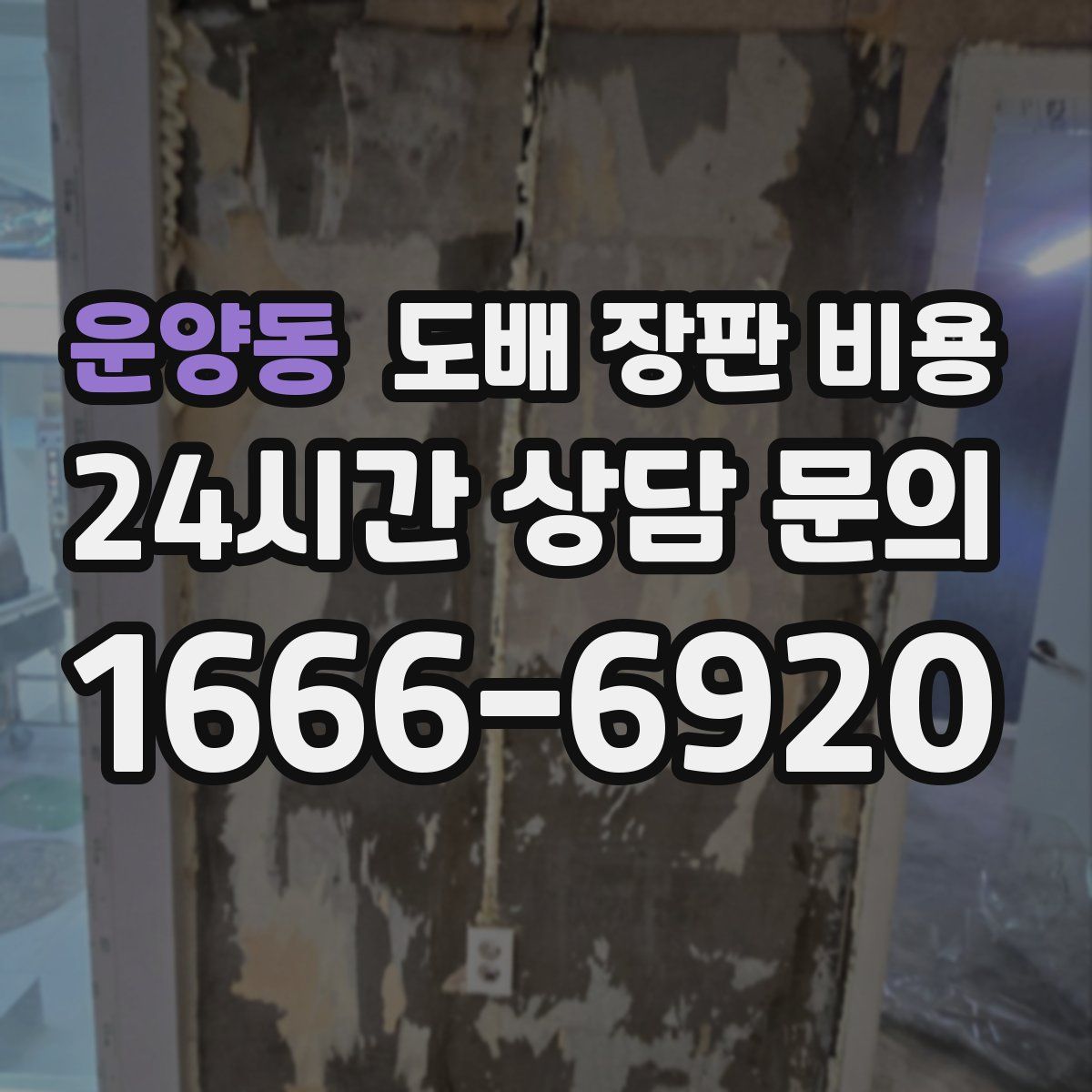 운양동 도배 장판 비용