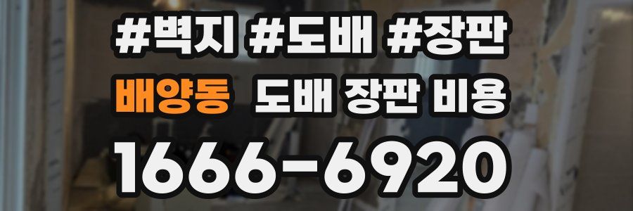 배양동 도배 장판 비용
