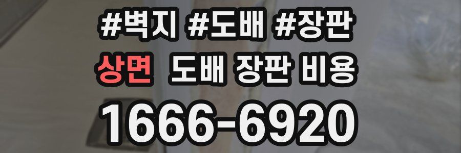 상면 도배 장판 비용