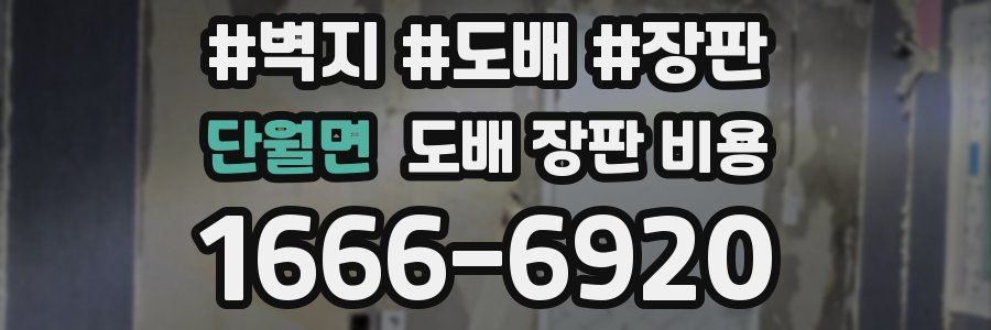 단월면 도배 장판 비용