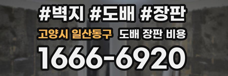 고양시 일산동구 도배 장판 비용