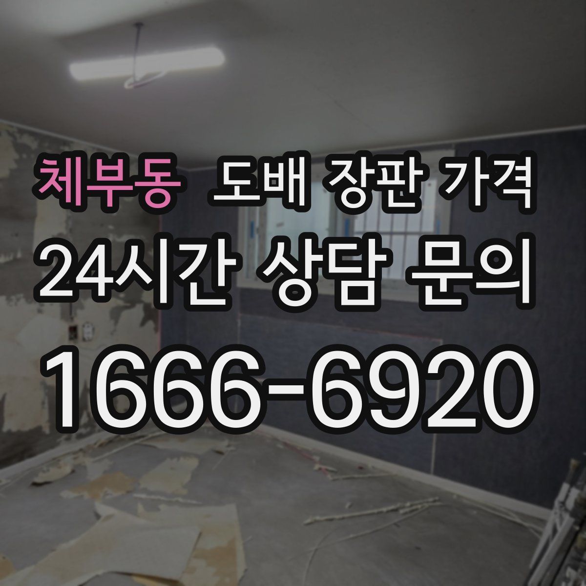 체부동 도배 장판 가격