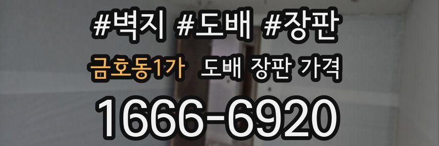 금호동1가 도배 장판 가격