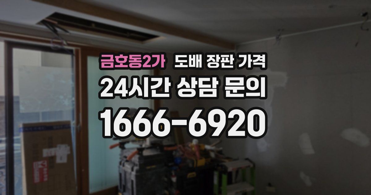 금호동2가 도배 장판 가격