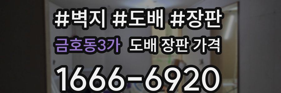 금호동3가 도배 장판 가격
