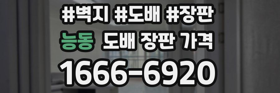 능동 도배 장판 가격