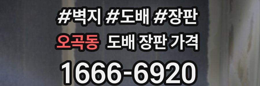오곡동 도배 장판 가격