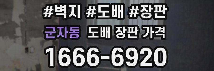 군자동 도배 장판 가격