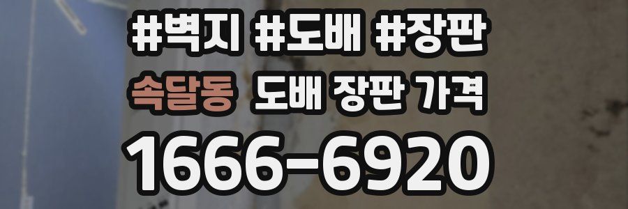 속달동 도배 장판 가격