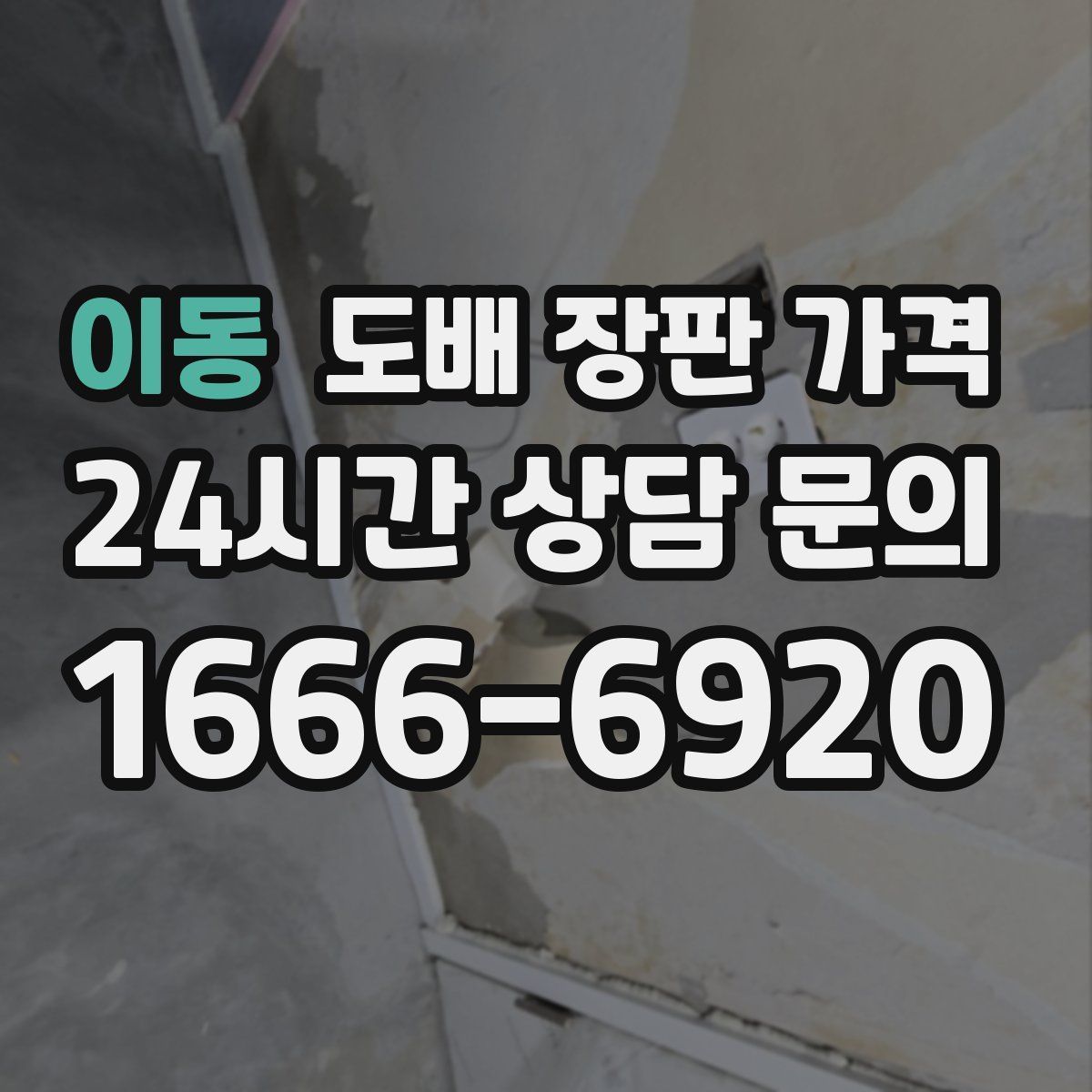 이동 도배 장판 가격