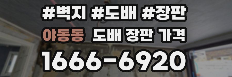 야동동 도배 장판 가격